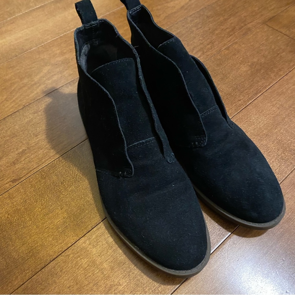 Franco Sarto Black Suede Booties/Ankle Boots